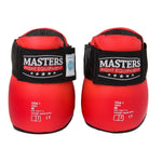 MASTERS FIGHT EQUIPMENT OSK-1 leather foot protectors (WAKO APPROVED) piros védőfelszerelés 03041-02M