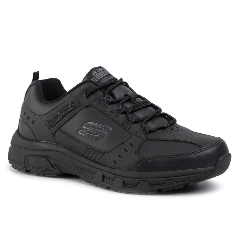 Skechers OAK CANYON REDWICK Men's Eco-Leather Sneakers Black (51896BBK) Cipő