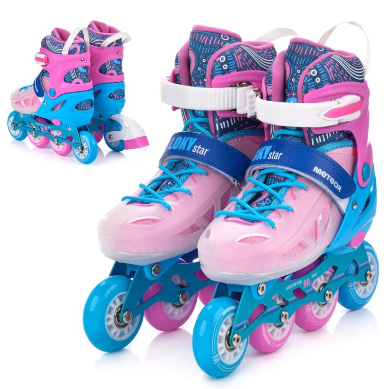 Meteor Roller Skates S 30-33 Loky Pink/Blue