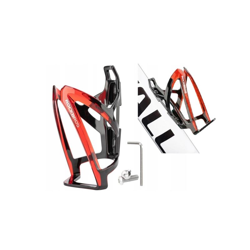Rockbros FK338 bottle cage black and piros kulacs