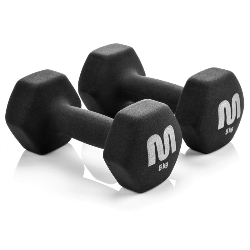 Meteor 2x5 kg cast iron dumbbell set uniw hátizsák 17847