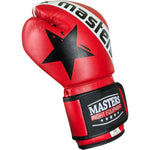 MASTERS FIGHT EQUIPMENT RPU-STAR Boxing Gloves 12 oz Red piros kesztyű 013902-12