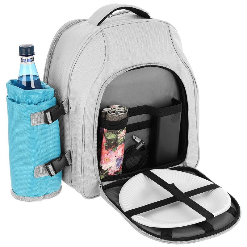 Enero Thermal Picnic Backpack Blue And Grey 25l Camp szürke backpacks, tourist equipment