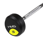 HMS Rubber-coated fixed barbell/bar, curved, 25 kg GSL25 póló 17-58-028