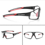 Rockbros Photochromic UV400 Cycling Glasses - Black and Red piros glasses, training equipment