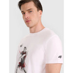 Men's regular t-shirt with volleyball print 4F 4FRAW25TTSHM3237-10S 3xl póló