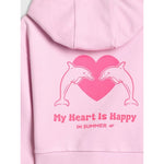 Girls' loose sweatshirt with hood 4F