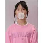 4F Girls' loose T-shirt with print 158/164 póló
