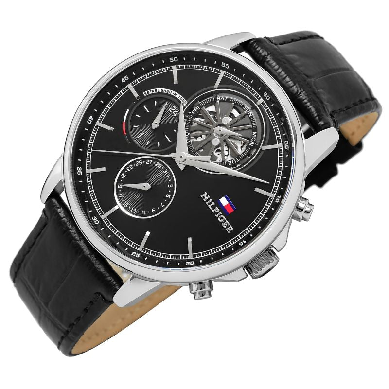 Tommy Hilfiger Steward Men's Watch + BOX fekete férfi pulóver 1710605