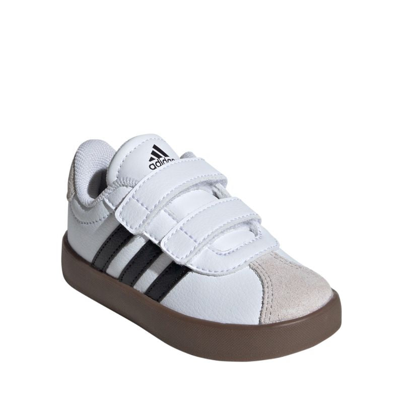 Adidas VL Court 3.0 Skateboarding Shoes for Kids White and Gray ID9157