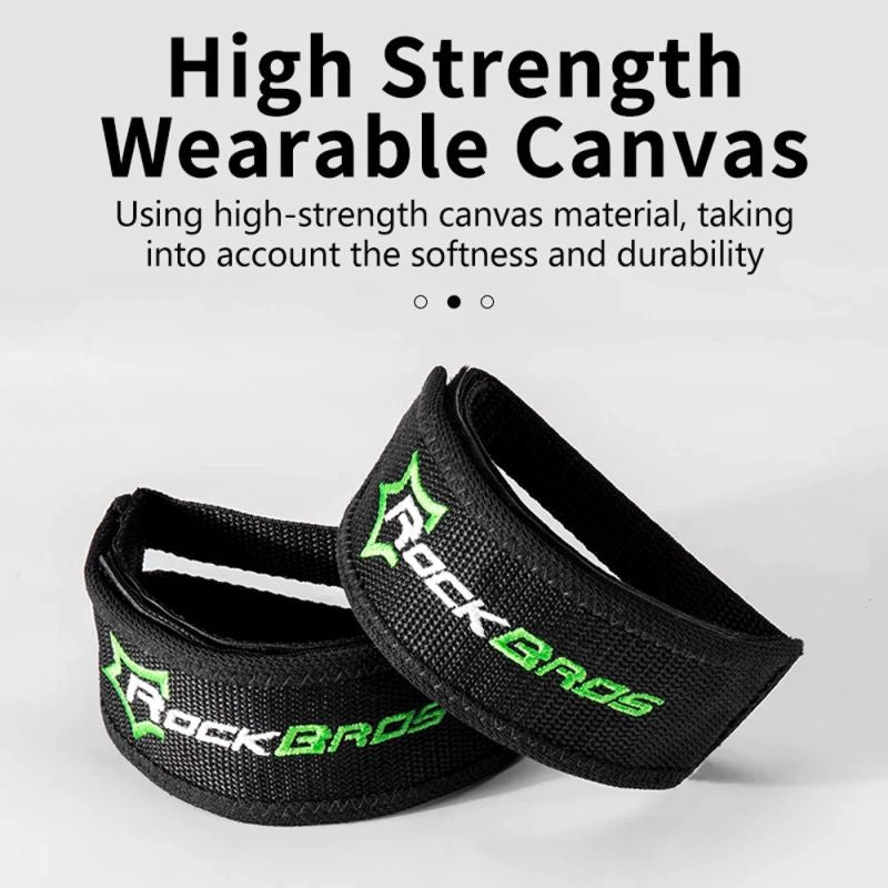 Rockbros Bicycle Pedal Straps 2 pcs - Black