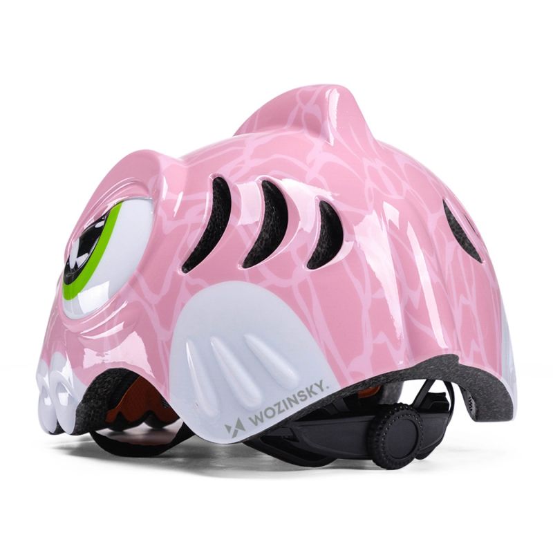 Wozinsky Children's Bike Helmet Dinosaur Pattern S - Pink różowy védőfelszerelés HT-62C-199830