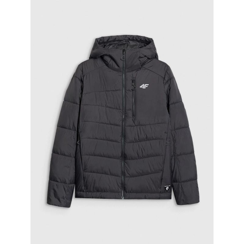 Women's down trekking with Primaloft Silver filling 4FRAW25TDJAF0792-20S szürke kabát