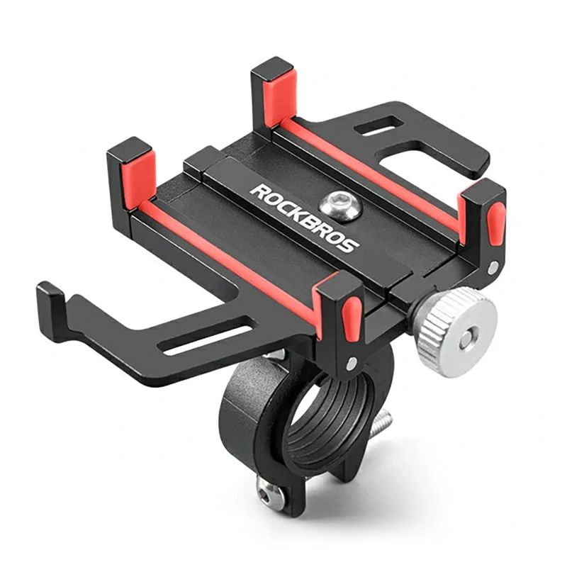 Rockbros 699 Handlebar Clamp Phone Holder - Red piros phones and accessories