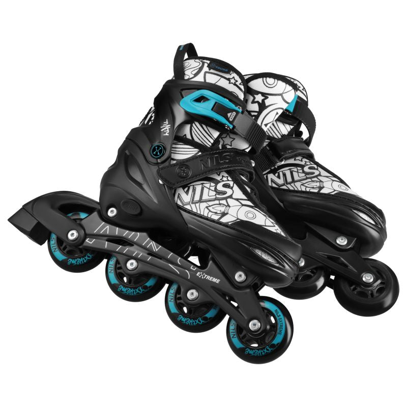 NH10907 4in1 ROLLER SKATES WITH EXTENDED HOCKEY BLADES TINTY GREEN SIZE S(31-34) NILS EXTREME zöld utcai cipő
