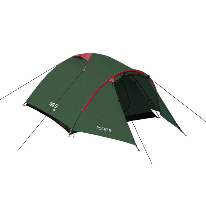Nils Extreme NILS CAMP Rocker camping tent for 3 people, green and red piros tourist equipment
