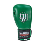 MASTERS FIGHT EQUIPMENT RBT-GREENSTRIKE Leather Boxing Gloves 12 oz Green zöld kesztyű 012310-12