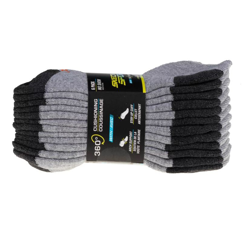 Skechers 6pk No Show Socks S108264-GRY Zokni