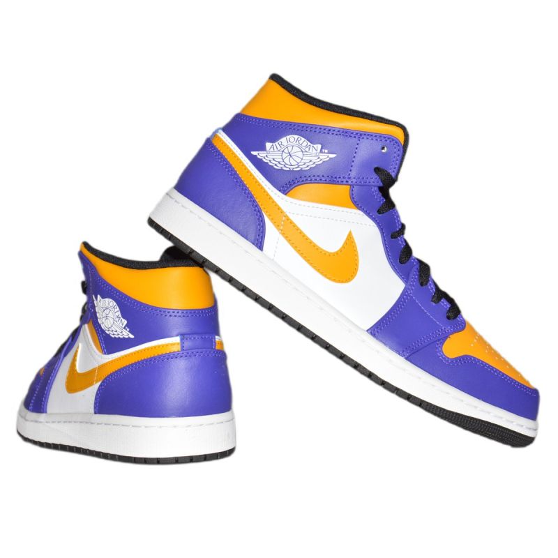 AIR Jordan 1 MID Sneakers Los Angeles Lakers LA - tornacipő