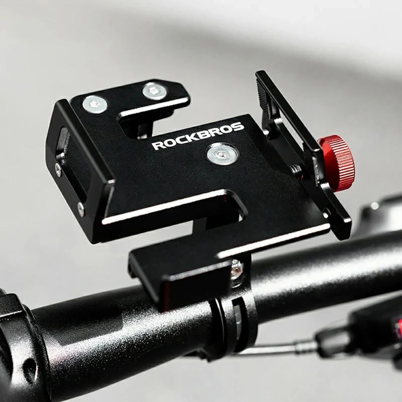 Rockbros 25210038101 clamp phone holder - black fekete phones and accessories