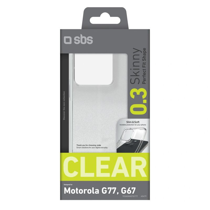 SBS Skinny Cover for Motorola Moto G77 - Transparent