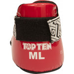 TOP TEN OSTT-PU "SUPERLIGHT PRISM" Foot Protectors (WAKO APPROVED) czerwony+m protectors and knee pads