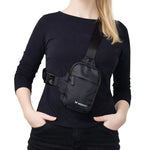 Wozinsky WMS-W1 Unisex Mini Shoulder Bag Waterproof Dual-Compartment for Phone - Black fekete elektronika 304004-201372