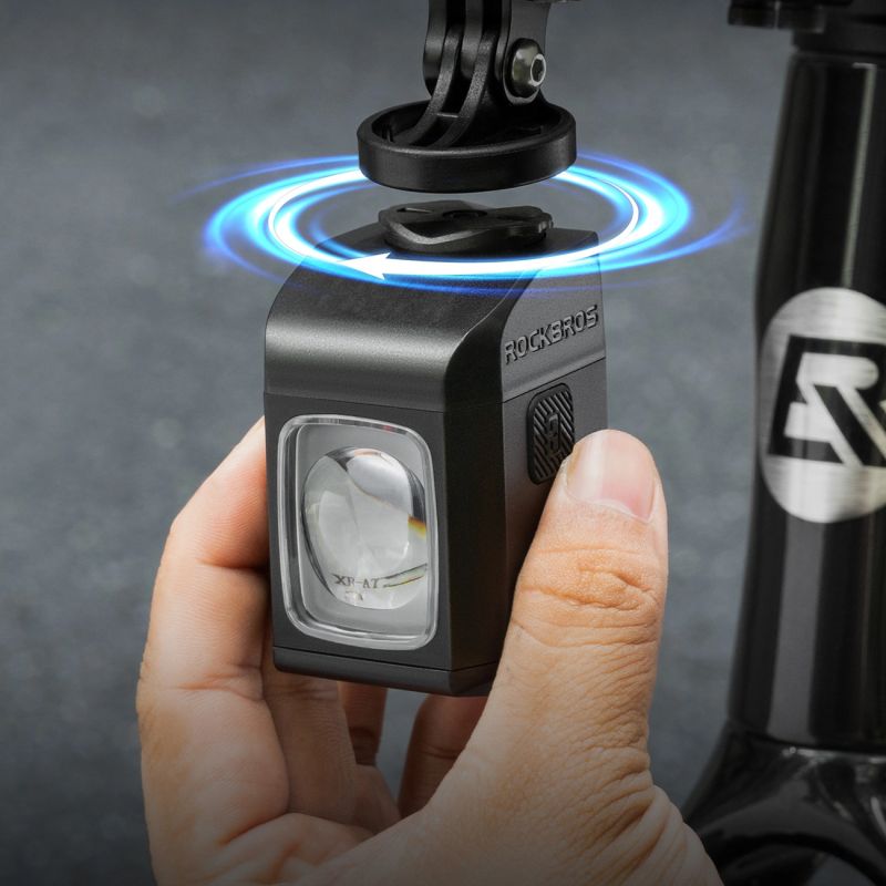 Rockbros M8 front bike light with remote control 10m rechargeable 4000 mAh - black