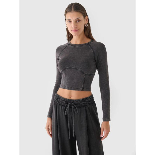 4f Longsleeve cropped smooth women's 4FRAW24TLONF503-20S General