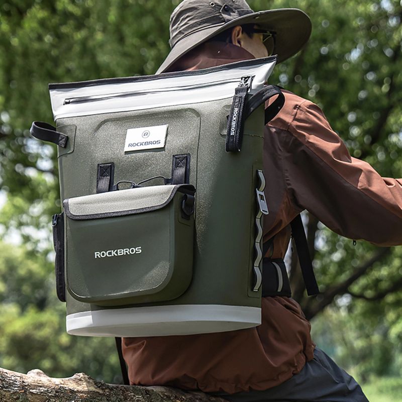 Rockbros Thermal Backpack with Insulation 18l Ergonomic - Green zöld backpacks, tourist equipment