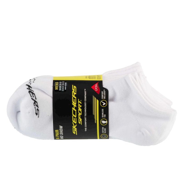 Skechers 6pk Men Mn Cotton Nshw Socks S117809-WHT White 41-46 General