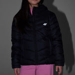 Girls' jacket 4F F0739 deep 4FJWSS26TDJAF0739 20S fekete clothing
