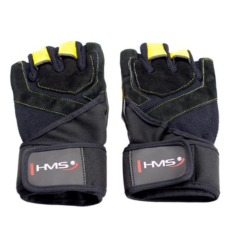 HMS Black/Yellow RST01 rM Gym Gloves fekete kapuskesztyű 17-63-201