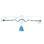 Enero Strongly Angled Bar 120 Cm Fit ø28 bars, strength training equipment, training equipment