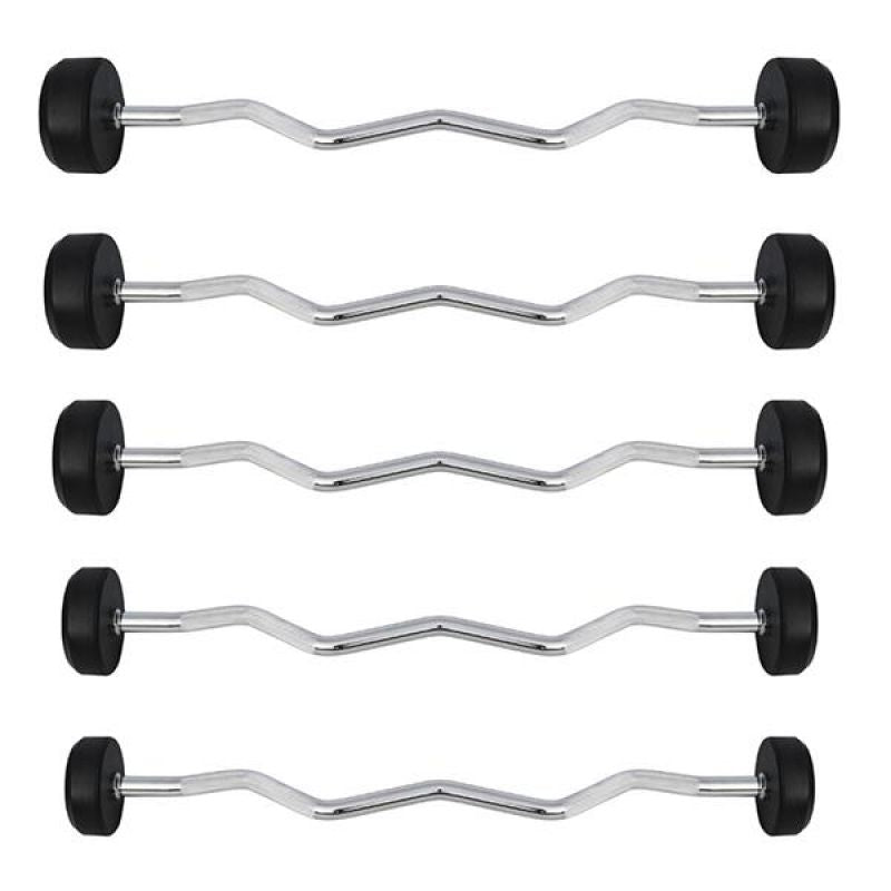 HMS Rubber-coated barbell/curl bar 30 kg GSL-30 fekete súlyzó 17-58-022