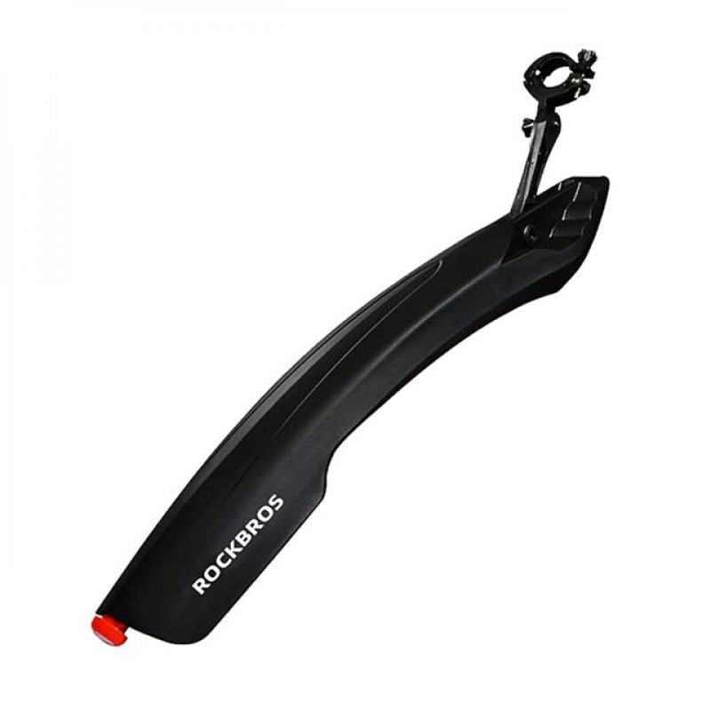 Rockbros Mudguard with Red LED Light - Black