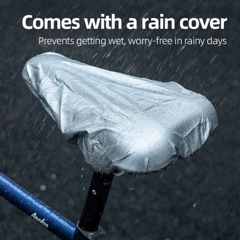 Rockbros saddle cover with rain cover - black and blue czarny || niebieski covers