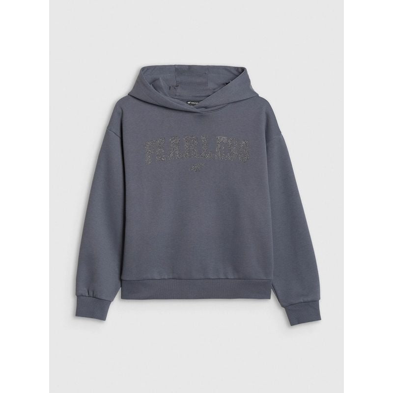 4F Girls' loose sweatshirt with hood 158/164 kapucnis pulóver 4FJRSS26TSWSF2627-22S