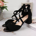 Inny Sergio Leone W SK367A black block heel sandals Túracipő