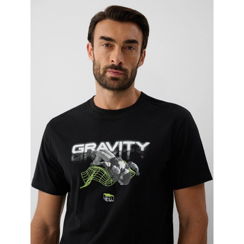4F Men's Regular-Fit Printed T-Shirt férfi póló 4FRAW26TTSHM4663-20S