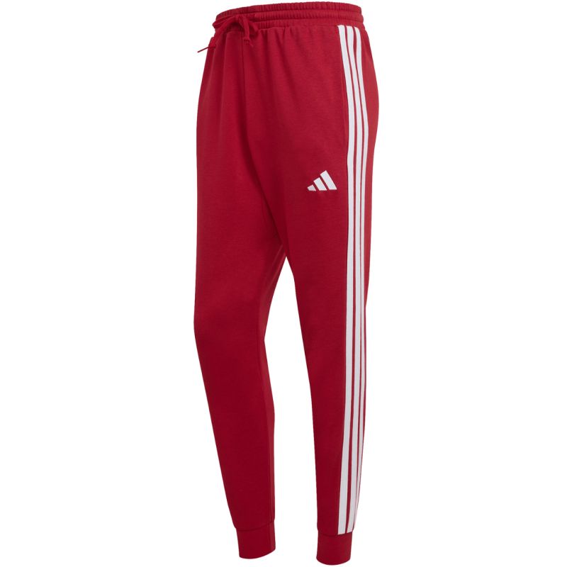 Men's adidas Essential 3-Stripes French Terry Burgundy Pants