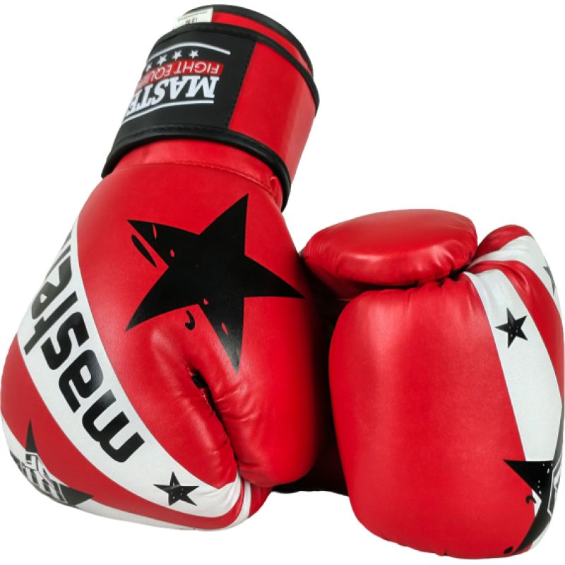 MASTERS FIGHT EQUIPMENT RPU-STAR Boxing Gloves 12 oz Red piros kesztyű 013902-12