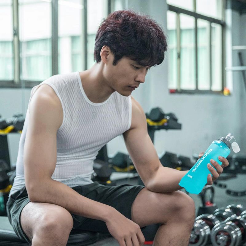 Rockbros 35210027001 soft flask running water bottle 500 ml - light blue jasnoniebieski training equipment