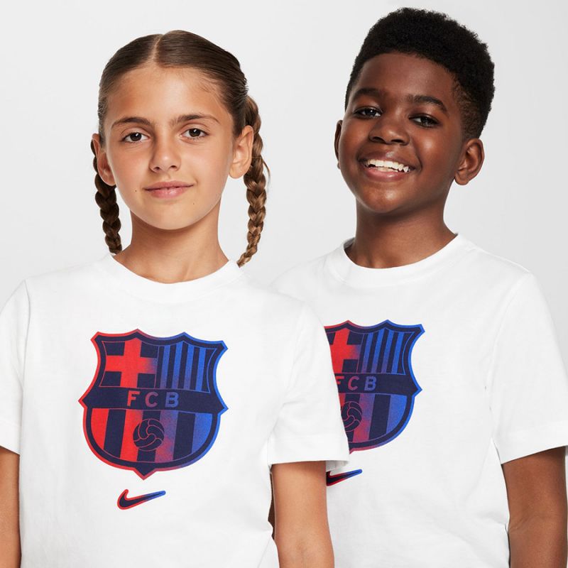 Nike FC Barcelona Crest Tee Jr FZ0034-100 Póló