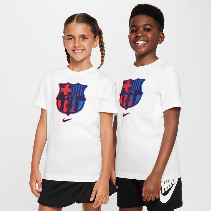 Nike FC Barcelona Crest Tee Jr FZ0034-100 Póló