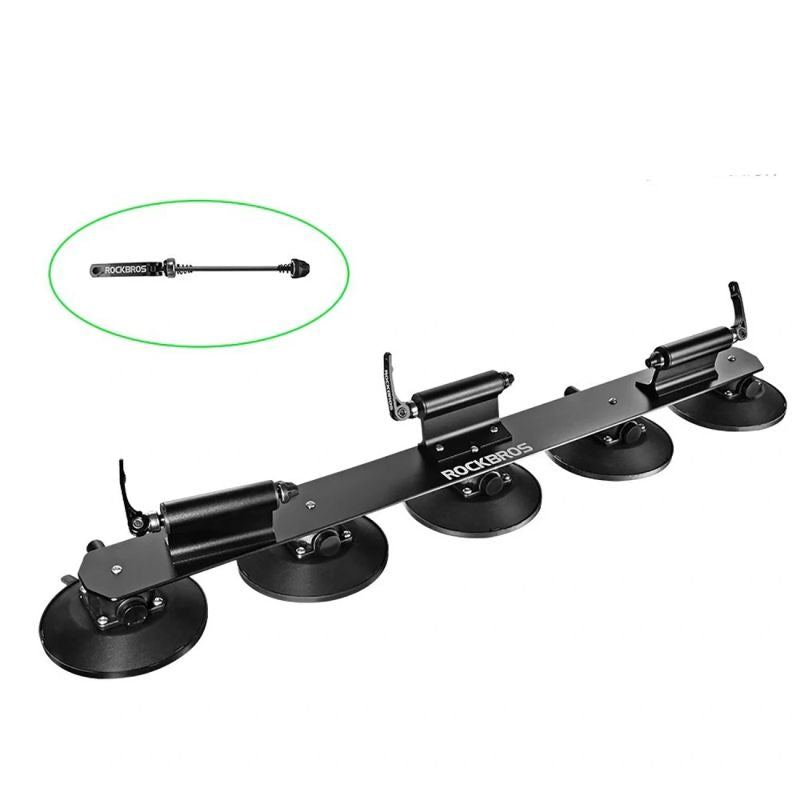Rockbros Suction Cup Roof Rack for 3 Bikes - Black