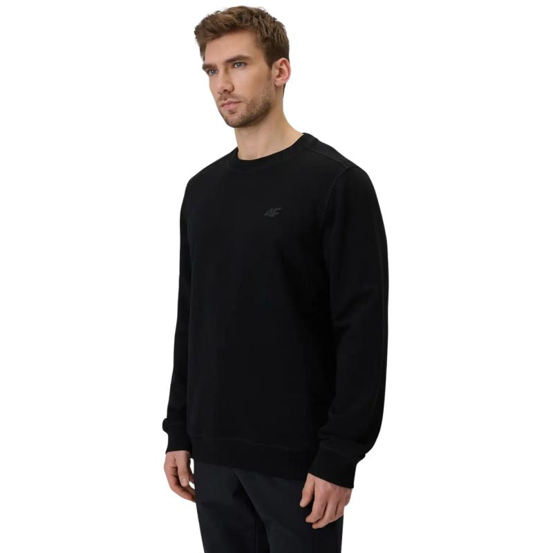 Men's sweatshirt 4F M2549 deep 4FWMM00TSWSM2549 20S fekete kapucnis pulóver