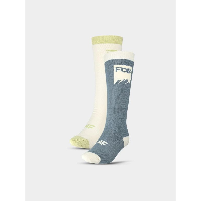 4F Women’s Snowboard Socks (2-Pack) zokni 4FWAW24UFSOF151-91S