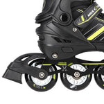 Nils Extreme Nh18191 2in1 Roller Skates Black-Lime Size M (34-38) With Replaceable Hockey Blade