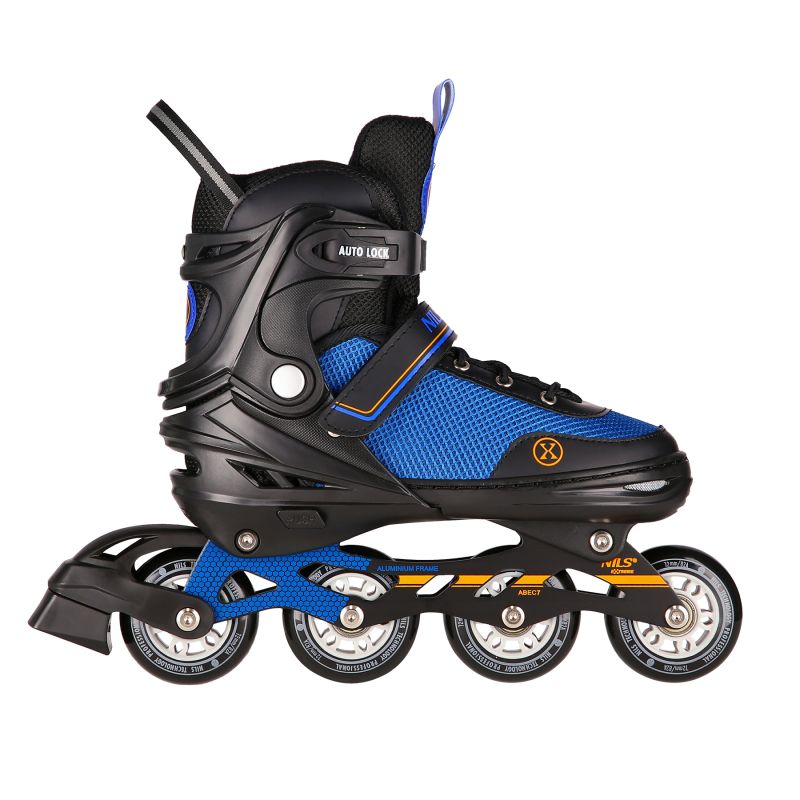 NH18188A 2in1 BLACK-ORANGE SIZE M(34-38) ROLLER SKATES WITH HOCKEY SLEEVE NILS EXTREME narancssárga görkorcsolya